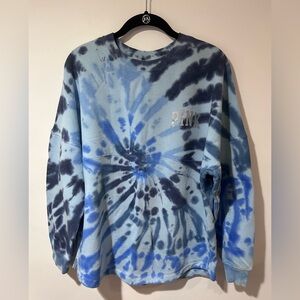 PINK Victoria's Secret Blue Tie-Dye Crewneck Sweatshirt